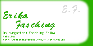 erika fasching business card